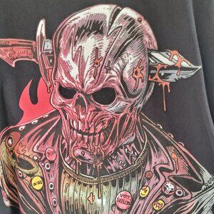 Warren Lotas x Johan Aberg "The Wild Bunch" Undead Skull T-Shirt Size L